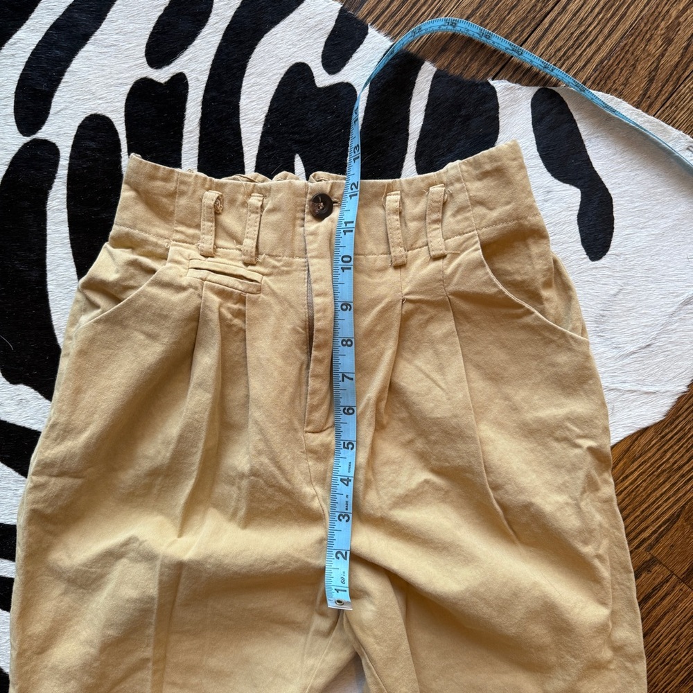 Khaki Paper Bag Pants - Picture 3 of 8